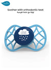 Air.55 Orthodontic Pacifier with Stericover Glow Aquamarine | BPA Free Silicone Soother for Newborn Baby | Orthodontic Nipple | Calming Comfort | 0m+ | 5×4×6 CM | Cobalt Blue