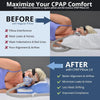 Contour CPAP Pillow 2.0 - 2-in-1 Cooling Plush CPAP Comfort Pillow - Reduce Air Leaks & Mask Pressure, Hose Tangles, Mask Discomfort & Adjust Thickness, for Side, Stomach, Back Sleepers, All Masks - White