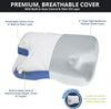 Contour CPAP Pillow 2.0 - 2-in-1 Cooling Plush CPAP Comfort Pillow - Reduce Air Leaks & Mask Pressure, Hose Tangles, Mask Discomfort & Adjust Thickness, for Side, Stomach, Back Sleepers, All Masks - White