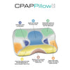 Contour CPAP Pillow 2.0 - 2-in-1 Cooling Plush CPAP Comfort Pillow - Reduce Air Leaks & Mask Pressure, Hose Tangles, Mask Discomfort & Adjust Thickness, for Side, Stomach, Back Sleepers, All Masks - White