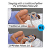 Contour CPAPMax 2-in-1 Cooling Plush CPAP Comfort Pillow - Reduce Air Leaks & Mask Pressure, Hose Tangles, Mask Discomfort & Adjust Thickness, for Side, Stomach, Back Sleepers, All Masks - White