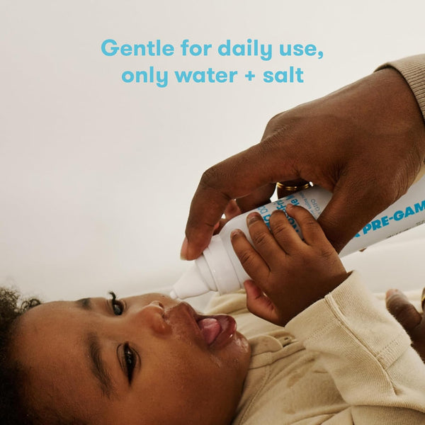 Frida Baby NoseFrida Saline Mist Spray, Baby Saline Nasal Spray for Allergy Relief to Soften Nasal Passages, Baby Saline Spray for Use Before NoseFrida The SnotSucker, 3.4 fl.oz.