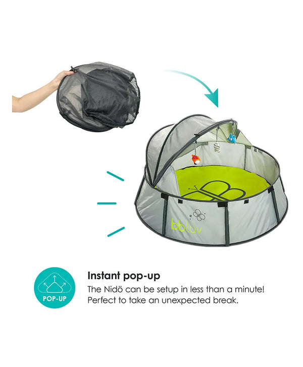 BBLUV Nido Travel & Play Tent for Babies | SPF 50+ UV Protection, Mosquito Net, Easy Pop-Up Design | Portable, Foldable & Lightweight Tent for Beach, Park & Travel