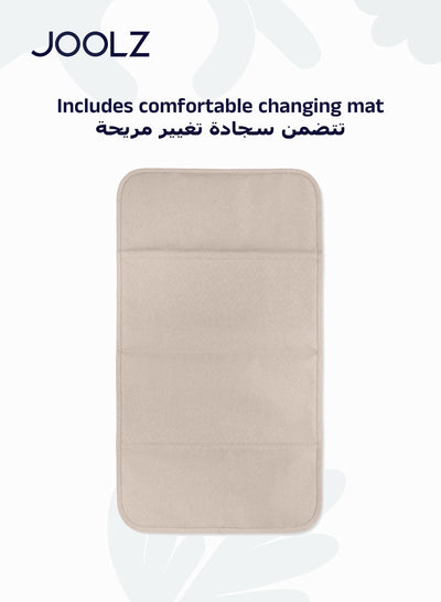 Stylish Diaper Backpack | Spacious Baby Bag with Portable Changing Pad | Insulated Bottle Compartment | Laptop Pocket | Eco-Friendly | Compatible with Hub/Day/Geo | Sandy Taupe | 43.5 x 32.5 x 13.5 cm - Sandy Taupe