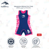 Warma Wetsuit | 2.5mm Neoprene Baby Swimwear | Adjustable Shoulder Straps | 100% UV Protection | Soft Lycra Binding | Pink Hibiscus | Ideal for Pool & Beach  4 - 5 Years