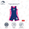 Warma Wetsuit | 2.5mm Neoprene Baby Swimwear | Adjustable Shoulder Straps | 100% UV Protection | Soft Lycra Binding | Pink Hibiscus | Ideal for Pool & Beach | 2 - 3 years