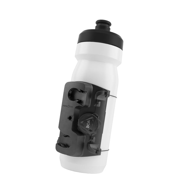 Twist Uni Connector Universal Magnetic Bottle Holder | Soft Plastic Bike Bottle Cage | Fits Up To 8 cm Diameter | Easy Boa Fit Adjustment | MTB Road Cycling | 6.9 x 10.4 x 3.9 cm