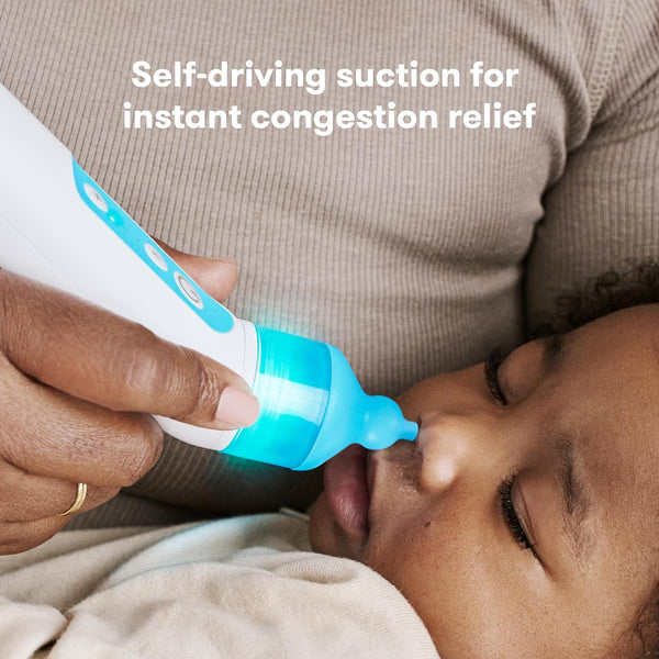 Frida Baby Electric NoseFrida Nasal Aspirator for Baby, Nose Sucker for Allergy Relief for Baby & Toddler, Nasal Aspirator with 3 Suction Levels, 2 Silicone Tips, USB Rechargeable
