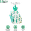 Teething Blanket for Babies | Soft Silicone Teether | Cactus Design | BPA-Free & Safe | Machine Washable | 25 x 25 x 3 cm | Suitable for 3-12 Months - MB02CC