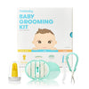 Fridababy Baby Grooming Kit by Fridababy (Includes Finger Brush with Storage Stand, Hair Brush with Case Styling Hair Comb, Easy Grip Nail Scissors with Nail File and Case)
