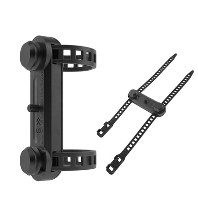 Universal Magnetic-Mechanical Bottle Holder Base | Twist Uni Base with Cable Ties | Fits 28–62 mm Bike Tubes | Strong Non-Slip Mount for All Twist Modules | 7 x 2.5 x 1.5 cm