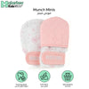 Dual-Sided Munch Mitts for Newborns | Teething & Anti-Scratch Mitts | Soft Silicone & Fabric | Adjustable Strap | 0-3 Months | Floral Wishes | Machine Washable | 9.5 x 8.5 x 3 CM - MINI04FL