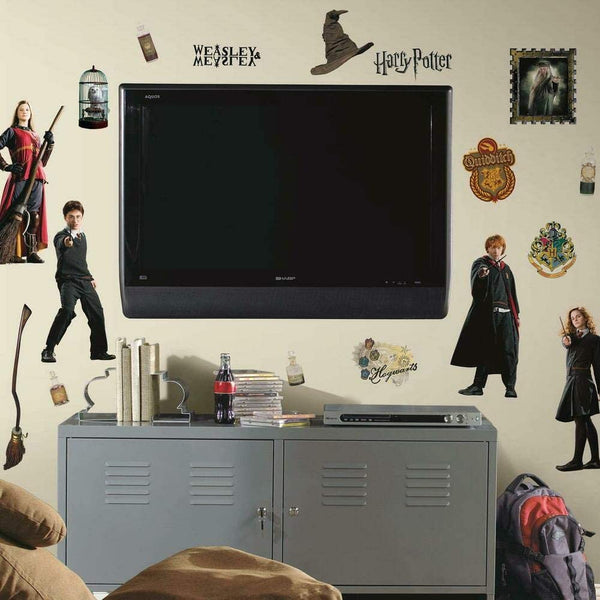 Harry Potter Peel and Stick Wall Decals | Removable Repositionable Stickers | Easy Damage-Free Wall Art for Kids Bedroom Nursery Playroom
