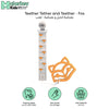 Teether - Fox Design | Food-Grade Silicone | BPA, Phthalate & Latex-Free | Easy Grip | For Babies 6 Months+ | Clip & Loop Compatible | 34 x 8 x 1 cm - TTT01F
