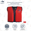 Konfidence™ Swim Jacket | Adjustable Buoyancy Aid for Kids | UV Protection | Lightweight & Quick Drying | Ideal for Swim Lessons & Water Fun | 3mm Neoprene | Yellow/Red  6 - 7 Years