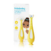 Frida Baby Training Toothbrush | Toddler Toothbrush for 18-24 Months, Easy-Grip Handle, Triple Angle Bristles, Soft Toothbrush Bristles, Stay-Put Suction Cup | Yellow