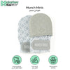 Dual-Sided Munch Mitts for Newborns | Teething & Anti-Scratch Mitts | Soft Silicone & Fabric | Adjustable Strap | 0-3 Months | Grey Geo | Machine Washable - MINI05GG