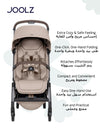 Aer² Foldable Bumper Bar for Stroller | Extra Cozy & Secure | Easy One-Hand Use | Quick Fold | Stylish Design | Safe for Toddlers | Compatible with Joolz Aer² | 10 x 50 x 8 CM - brown