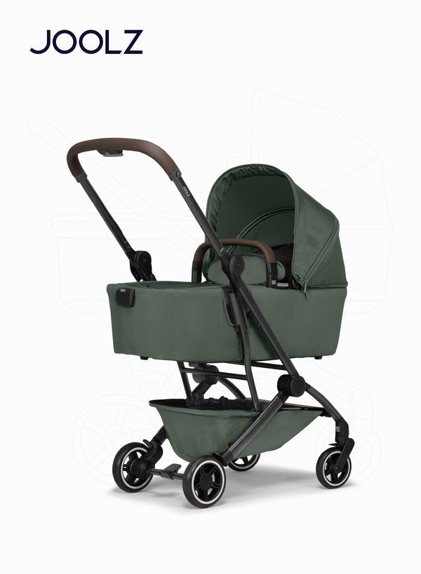 Joolz AER+ Carrycot for Stroller – Lightweight, Foldable & Travel-Friendly Baby Bassinet, Breathable Mattress, Ventilated Sun Hood, Newborn Comfort (0-6M) – Forest Green
