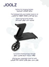 Joolz Hub² Footboard with Seat | Toddler Ride-On Board for Stroller | Detachable Seat | Foldable Design | Easy Attachment | Supports up to 44 lbs (20 KG) | 39 x 37.5 x 23 cm - black