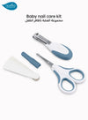 Baby Nail Care Kit | Steel Scissors | Ergonomic Nail Clippers | Hypoallergenic & Disinfectable | Gentle Cardboard Files | Safe for Babies' Nails | Ideal for Little Hands & Feet | Blue