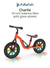 Charlie Glow Orange Kids Balance Bike with Light-Up Wheels | No Batteries Needed | Adjustable | 18-48 months