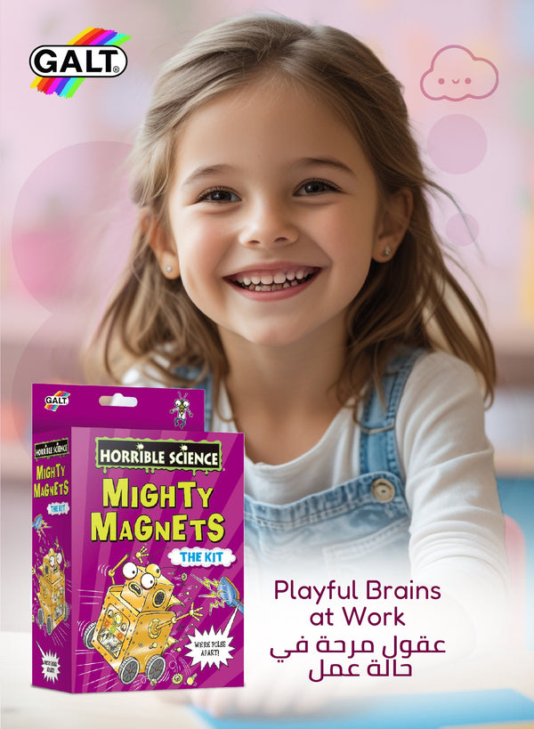 Mighty Magnets Kit | Explore Magnetism | Build Rolling Robot | STEM Learning | For Ages 6+ | Fun Science Kit | Create Levitating Tricks | 20 x 5 x 23 cm
