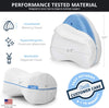 Contour Legacy Leg Pillow for Back, Hip, Legs, Knee & Joints | Memory Foam Cushion Pregnancy & Leg Positioner Pillows for Side Sleeping & Back Pain | As Seen on TV, White 29-450R