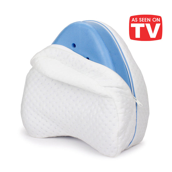 Contour Legacy Leg Pillow for Back, Hip, Legs, Knee & Joints | Memory Foam Cushion Pregnancy & Leg Positioner Pillows for Side Sleeping & Back Pain | As Seen on TV, White 29-450R