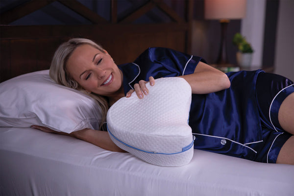 Contour Legacy Leg Pillow for Back, Hip, Legs, Knee & Joints | Memory Foam Cushion Pregnancy & Leg Positioner Pillows for Side Sleeping & Back Pain | As Seen on TV, White 29-450R