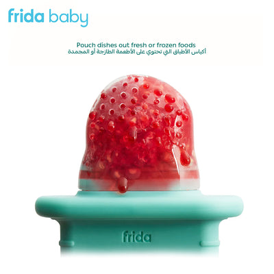 Push Pop Baby Food Feeder – Set of 3 – For Fresh & Frozen Fruits, Veggies & Purées – Safe Silicone Pacifier Feeder for Teething Relief – BPA-Free – 4+ Months