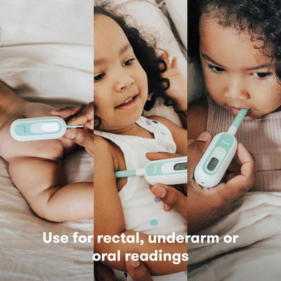 Frida Baby 3-in-1 True Temp Digital Thermometer for Fevers: Babies & Kids (Rectal, Underarm + Oral)