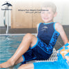 Warma Wetsuit | 2.5mm Neoprene Baby Swimwear | Adjustable Shoulder Straps | 100% UV Protection | Soft Lycra Binding | Blue Palm | Ideal for Pool & Beach | 2 - 3 years