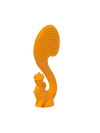 Mombella Squirrel Teether Toy for Babies 6+ Months – BPA-Free, Soft Silicone, Safe & Fun Teething Relief, Colorful Design, Easy-Grip for Tiny Hands - Orange