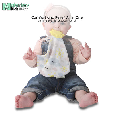 Teething Blanket for Babies | Soft Silicone Teether | Cactus Design | BPA-Free & Safe | Machine Washable | 25 x 25 x 3 cm | Suitable for 3-12 Months - MB03SU