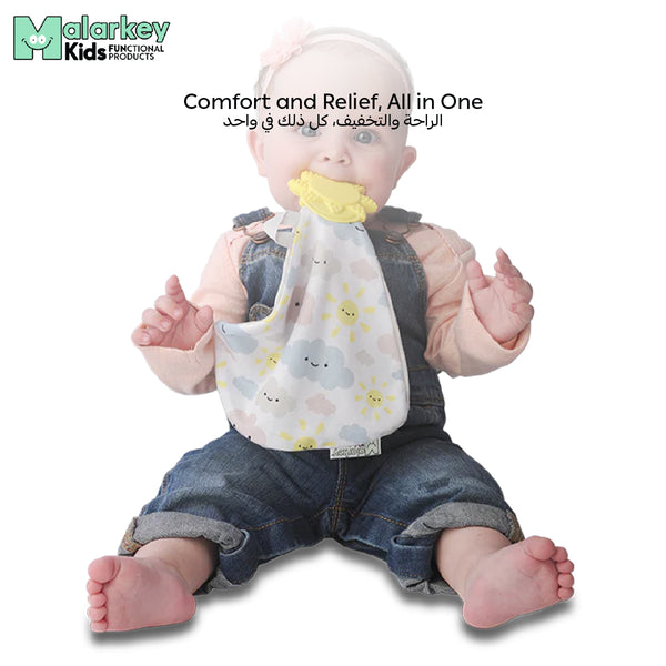 Teething Blanket for Babies | Soft Silicone Teether | Cactus Design | BPA-Free & Safe | Machine Washable | 25 x 25 x 3 cm | Suitable for 3-12 Months - MB03SU