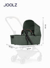 Joolz AER+ Carrycot for Stroller – Lightweight, Foldable & Travel-Friendly Baby Bassinet, Breathable Mattress, Ventilated Sun Hood, Newborn Comfort (0-6M) – Forest Green