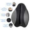 Contour Freedom Back Lumbar Support Cushion – Full-Length Comfort from Upper Back to Hips with Unique Spinal Channel, Lateral Wings & Lower Center Cutout. Lightweight Design Fits in More Chairs, Including Car Seats!