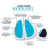 Contour Revolutionary Lumbar Cushion with KoolGel | Features Therapeutic Cooling & Soothing Comfort | Generous Coccyx Cutout Relieves Tailbone Pressure | Improves Posture & Spinal Alignment - KoolGel