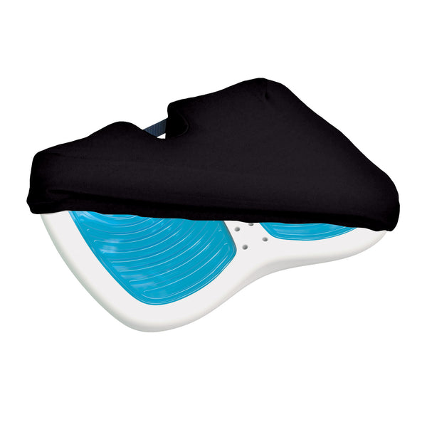 Contour Kabooti Cool Gel Seat Cushion | Coccyx Cushion for Tailbone Pain, Sciatica, Back Pressure Relief | Cooling Seat Support, Ergonomic Chair Cushion for Home, Office, Gaming, Wheelchair, Car Seat