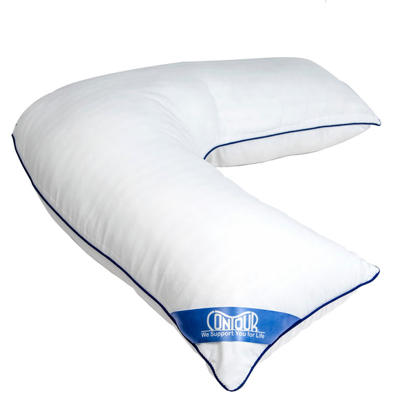 Contour L-shaped bed & Body Support Pillow – Alleviates Shoulder Pain, Knee & Hip Support for Side, Back & Stomach Sleepers. Optimizes Comfort, Eases Pressure & Discomfort for a Restful Night's Sleep