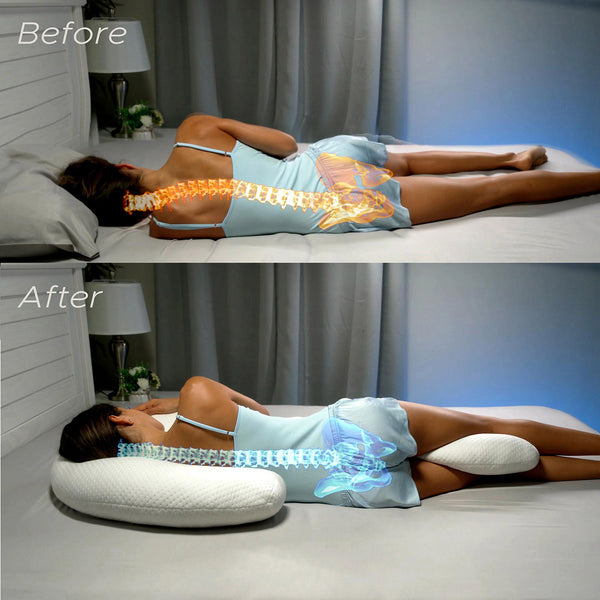 Contour Swan Original Body Pillow | Cozy, Huggable Pillow for Back, Hip, Knee, and Leg Relief | Total Comfort and Support for Side Sleepers | As Seen on TV
