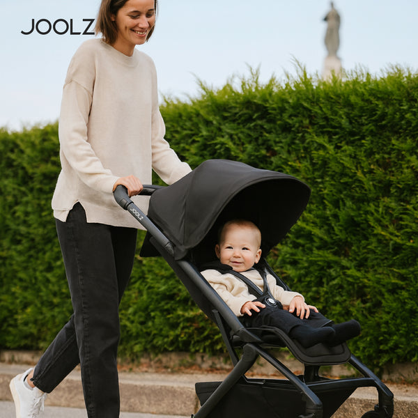 Aer² Compact & Lightweight Baby Stroller | One-Hand Fold | Suitable from Newborn to Toddler | Easy Steering | Airplane Friendly | Ultra-Compact | 44x53x23.5 CM | Space Black | 6.2 Kg