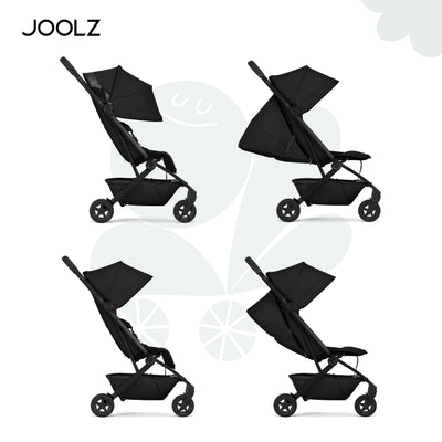 Aer² Compact & Lightweight Baby Stroller | One-Hand Fold | Suitable from Newborn to Toddler | Easy Steering | Airplane Friendly | Ultra-Compact | 44x53x23.5 CM | Space Black | 6.2 Kg
