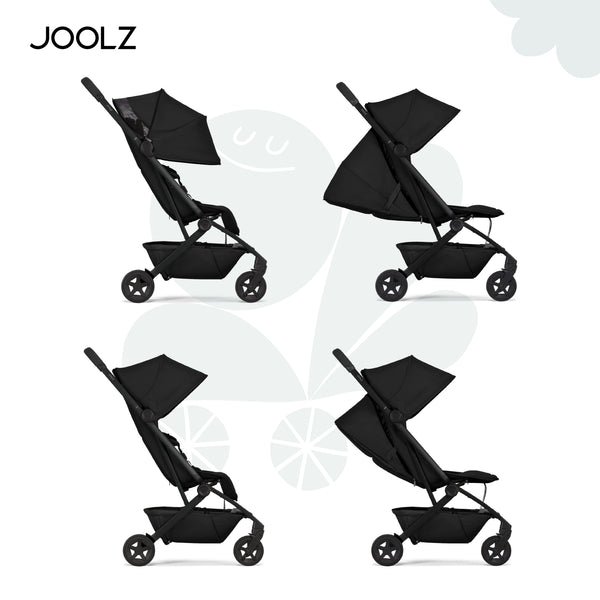 Aer² Compact & Lightweight Baby Stroller | One-Hand Fold | Suitable from Newborn to Toddler | Easy Steering | Airplane Friendly | Ultra-Compact | 44x53x23.5 CM | Space Black | 6.2 Kg