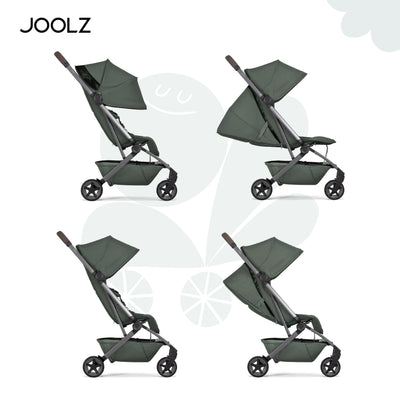 Aer² Compact & Lightweight Baby Stroller | One-Hand Fold | Suitable from Newborn to Toddler | Easy Steering | Airplane Friendly | Ultra-Compact | 44x53x23.5 CM | Forest Green | 6.2 Kg