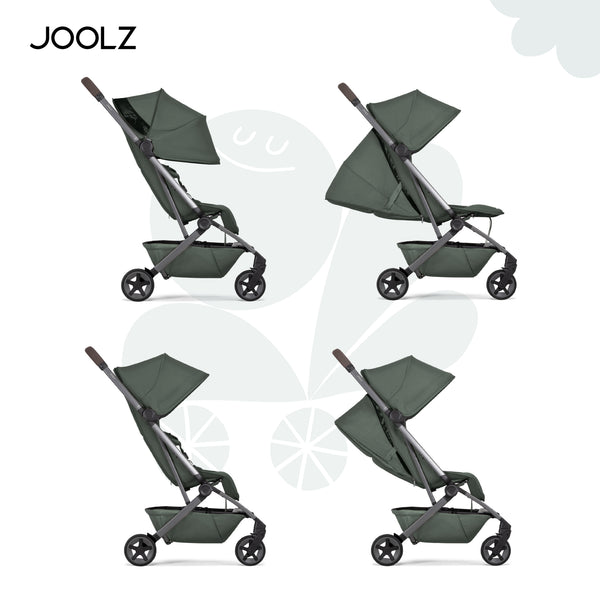 Aer² Compact & Lightweight Baby Stroller | One-Hand Fold | Suitable from Newborn to Toddler | Easy Steering | Airplane Friendly | Ultra-Compact | 44x53x23.5 CM | Forest Green | 6.2 Kg