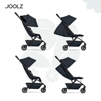 Aer² Compact & Lightweight Baby Stroller | One-Hand Fold | Suitable from Newborn to Toddler | Easy Steering | Airplane Friendly | Ultra-Compact | 44x53x23.5 CM | Navy Blue | 6.2 Kg