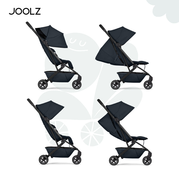 Aer² Compact & Lightweight Baby Stroller | One-Hand Fold | Suitable from Newborn to Toddler | Easy Steering | Airplane Friendly | Ultra-Compact | 44x53x23.5 CM | Navy Blue | 6.2 Kg