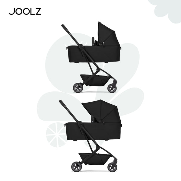 Aer² Compact & Lightweight Baby Cot | Self-Standing Fold | Suitable for Newborns | Space Black | Breathable Mattress | UPF 50+ Sun Protection | Ultra-Compact | 90x42x15 CM | 3.9 Kg